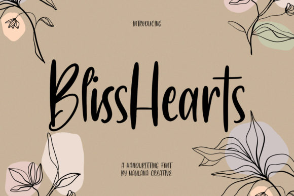 BlissHearts: A Handcrafted Display Font for Authentic Brand Moments