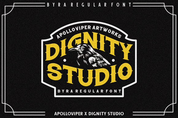 Dignity Studio: A Bold Vintage Display Font for Digital Branding