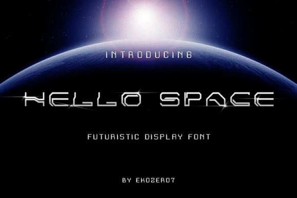 Hello Space Font: A Futuristic Display Typeface for Small Business Branding