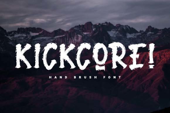 Kickcore: A Horror Display Font That Grabs Attention