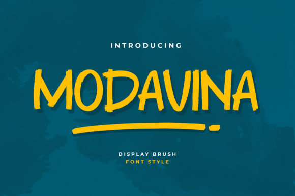 Modavina: A Casual Brushed Display Font for Digital Branding