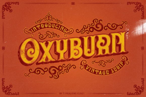 Oxyburn: A Bold Vintage Display Font for Crafters & Sellers
