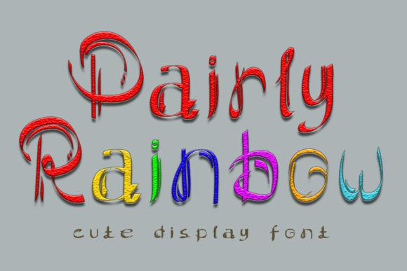 Pairly Rainbow: A Playful Display Font for Small Business Branding
