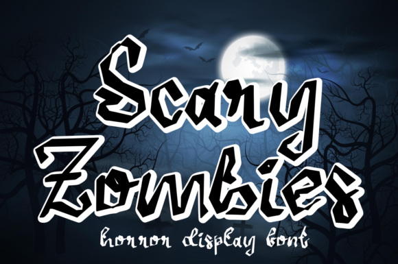 Scary Zombies Display Font for Spooky-Cute Craft Projects